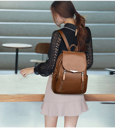Backpack ladies all-match small backpack casual fashion travel school bag