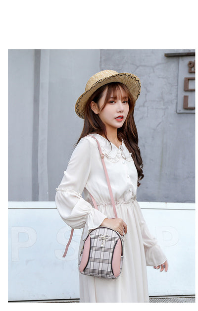 Spring And Summer New Korean Shell-Shaped Printed Zipper Small Backpack