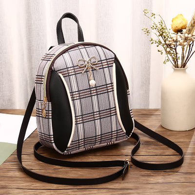 Spring And Summer New Korean Shell-Shaped Printed Zipper Small Backpack