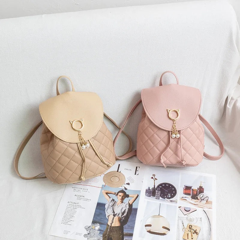 New Mini Outdoor Leisure Backpack, Simple Design Quilted Backpack Mini Backpack (10.24*7.48*4.72) Inch