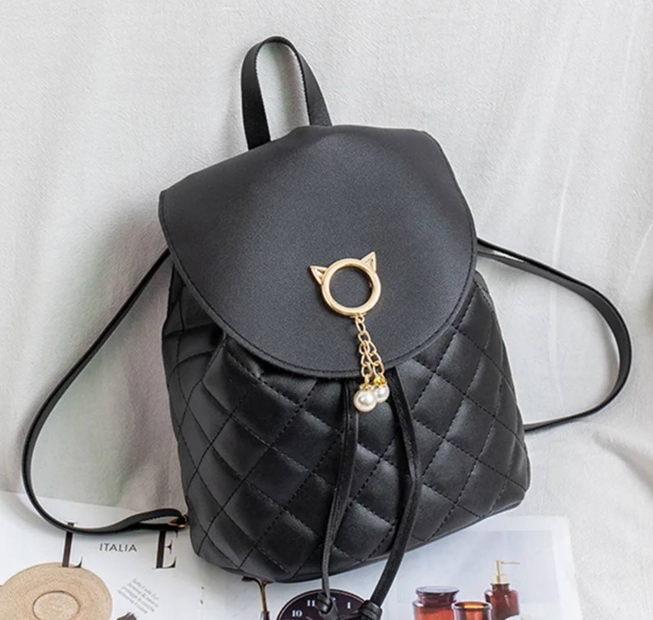 New Mini Outdoor Leisure Backpack, Simple Design Quilted Backpack Mini Backpack (10.24*7.48*4.72) Inch