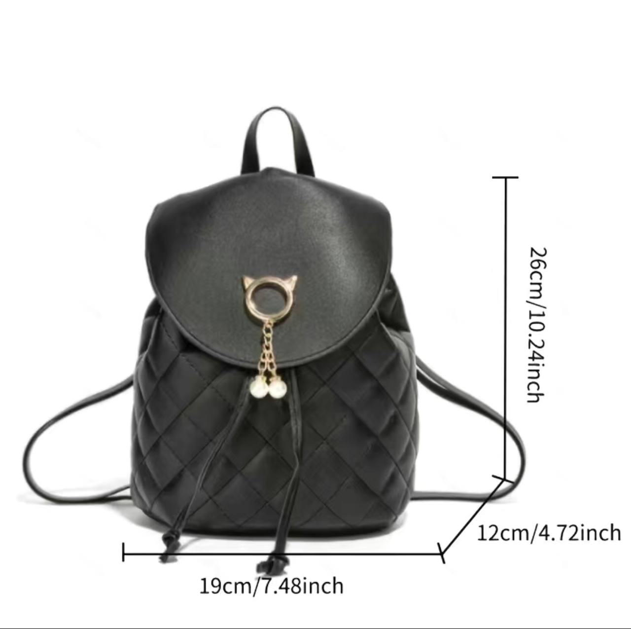 New Mini Outdoor Leisure Backpack, Simple Design Quilted Backpack Mini Backpack (10.24*7.48*4.72) Inch