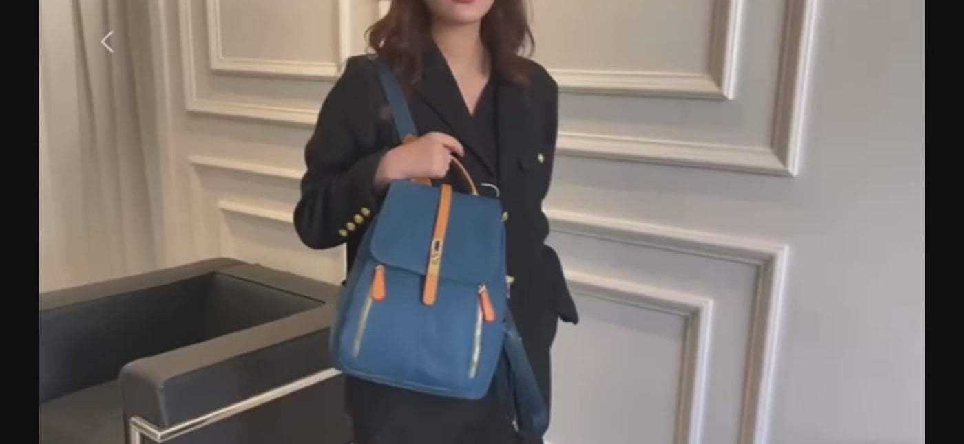 Rivet Pull Head Anti-theft Lock Buckle Backpack For Women